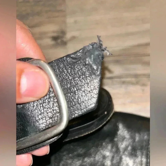 Franco Boschi size 37 Black Soft Leather Ankle Strap Causal Sandal - Picture 3 of 7